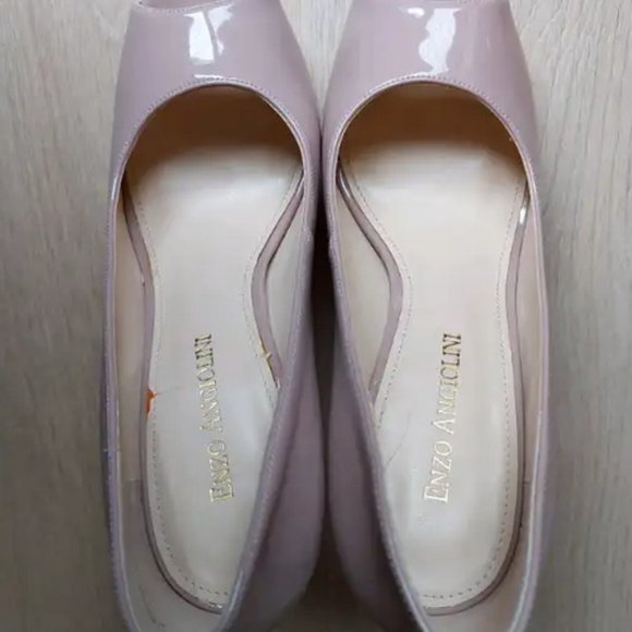 Women's shoes pumps heels peep-toe taupe nude size 6 - Picture 8 of 9